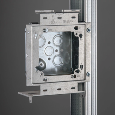 Box Mounting Plate with Far Side Support on Stud Assembly, OBB4 ADJ SG MR