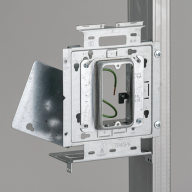 Box Mounting Plate with Far Side Support on Stud Assembly, OBB4 ADJ SG MR