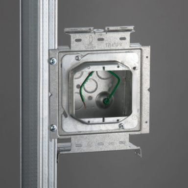 Box Mounting Plate with Far Side Support on Stud Assembly, OBB4 ADJ DG MR