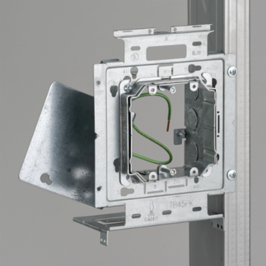 Box Mounting Plate with Far Side Support on Stud Assembly, OBB4 ADJ DG MR