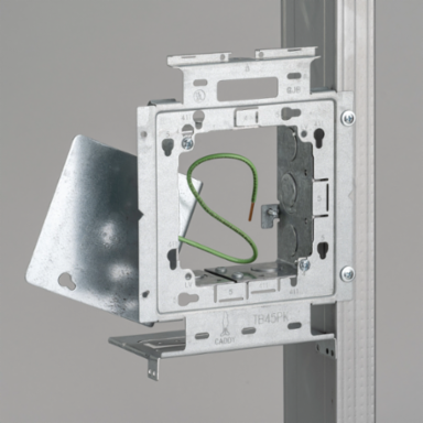 Box Mounting Plate with Far Side Support on Stud Assembly, OBB4 ADJ DG MR
