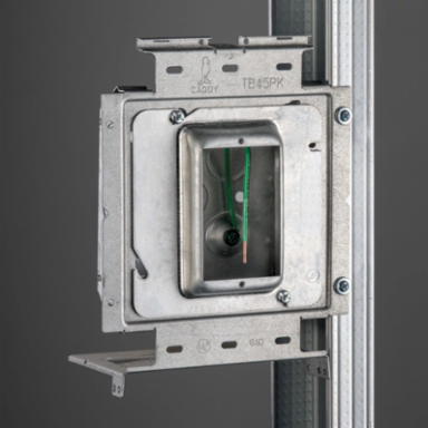 Box Mounting Plate with Far Side Support on Stud Assembly, OBB4 ADJ DG MR