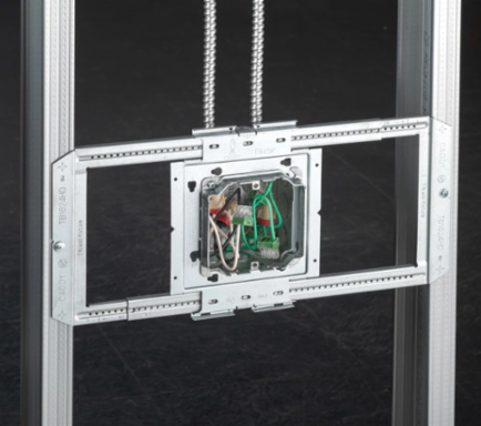 nVent CADDY Perfect Trim Adjustable Mud Ring, 2 Gang, 5/8-1 1/4" Drywall