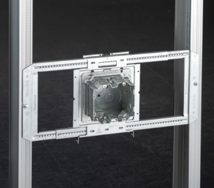 nVent CADDY Perfect Trim Adjustable Mud Ring, 2 Gang, 5/8-1 1/4" Drywall
