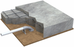 In-Deck Conduit Support, Reinforced Conduit Stub Down, 3/4" ENT, 3/4" Fitting