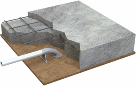 In-Deck Conduit Support, Reinforced Conduit Stub Down, 3/4" ENT Accessory