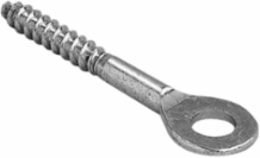 Wood Fixing Eye Screw, H6, 2.36" screw length
