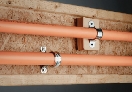 SOSR Stand Off Two Hole Strap for CPVC Pipe, 1 1/4" Pipe