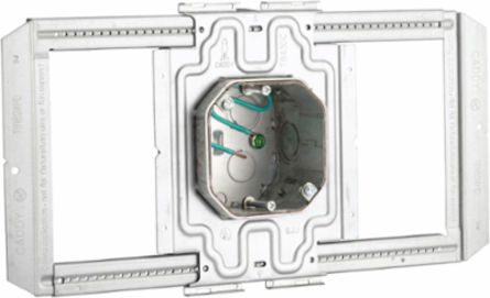 Adjustable Octagon Box with Mounting Plate, 1/2"-1 1/2" Wall Thickness