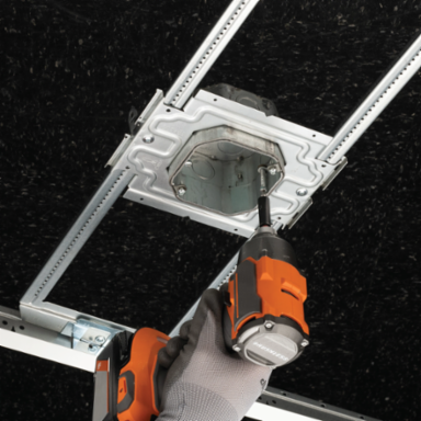 Adjustable Octagon Box with Mounting Plate, 1/2"-1 1/2" Wall Thickness