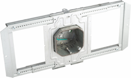 Adjustable Octagon Box with Mounting Plate, 1/2"-1 1/2" Wall Thickness