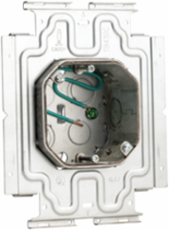Adjustable Octagon Box with Mounting Plate, 1/2"-1 1/2" Wall Thickness