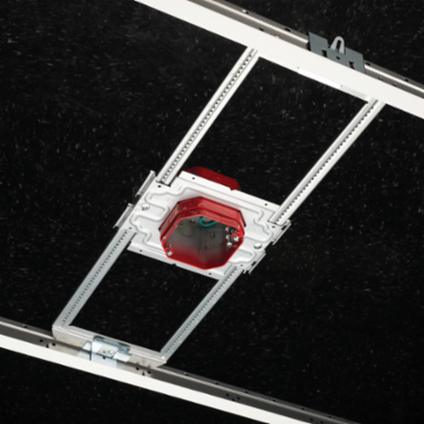 Adjustable Fire Octagon Box with Mounting Plate, 1/2"-1 1/2" Wall Thickness