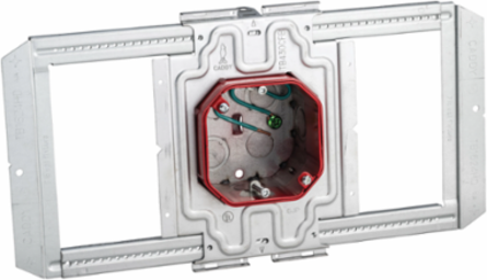 Adjustable Fire Octagon Box with Mounting Plate, 1/2"-1 1/2" Wall Thickness