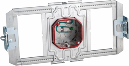 Adjustable Fire Octagon Box with Mounting Plate, 1/2"-1 1/2" Wall Thickness