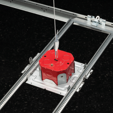 Adjustable Fire Octagon Box with Mounting Plate, 1/2"-1 1/2" Wall Thickness