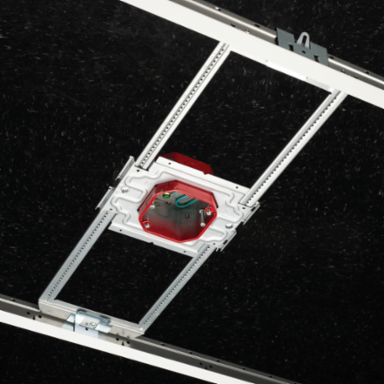 Adjustable Fire Octagon Box with Mounting Plate, 1/2"-1 1/2" Wall Thickness