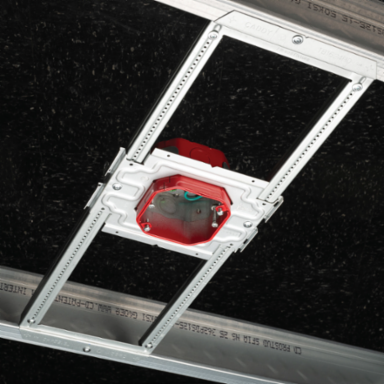 Adjustable Fire Octagon Box with Mounting Plate, 1/2"-1 1/2" Wall Thickness