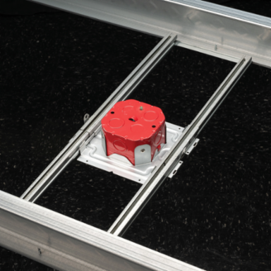 Adjustable Fire Octagon Box with Mounting Plate, 1/2"-1 1/2" Wall Thickness