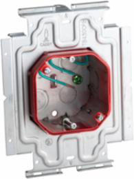Adjustable Fire Octagon Box with Mounting Plate, 1/2"-1 1/2" Wall Thickness