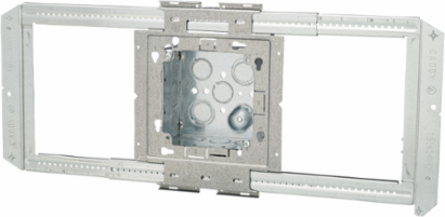 Heavy Duty Telescoping Bracket Between Stud Assembly, 3/4 Double Gang Mud Ring