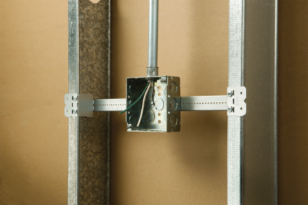 Telescoping box bracket 11"–18" stud space 1 1/2" 2 1/8" box depth