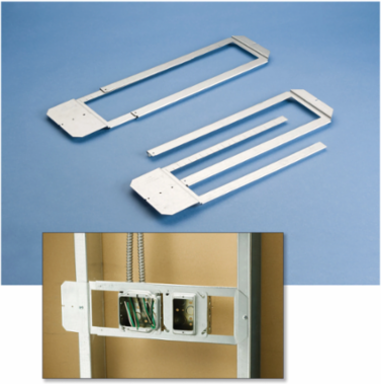 Telescoping rigid box support, 16"–24" stud spacing