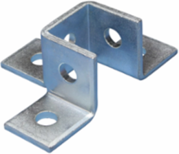 Six Hole Corner Connector, 3-Way, 1 5/8" x 5 7/16" x 2"