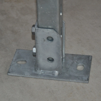 Rectangular Post Base Plate, 3.94" x 6.3" x 3.15"