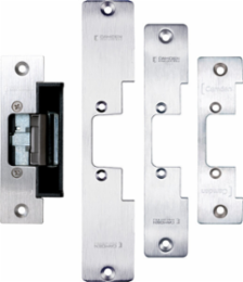 Universal' electric strike, 12/24V AC/DC, fail safe/fail secure operation, horizontal adjustment, c/w 3 stainless steel faceplates (CX-ESP1B, ESP3B & ESP4B)