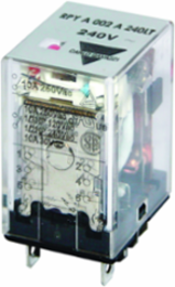 DPDT Relay 10A 250VAC/28VDC, 12VDC Coil, Size 28x36x21.5mm, LED Indication
