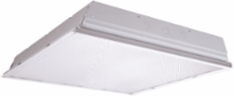 2 Lamp, 2'x2' Static Lensed Troffer, CEE Listed Electronic Ballast, T8 U6