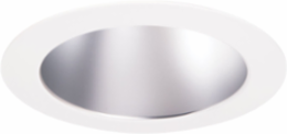 4" Conical Reflector, Medium Distribution, Semi-Specular Clear with White Flange