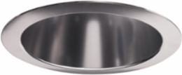 6" conical Reflector, medium 60 degree beam angle, Specular clear, Polished flange