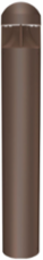 Round Top Bollard, Selectable 15W-20W-25W, 50-60Hz, 120-277V Universal, Selectable 3000, 4000, & 5000K, Selectable Dusk-to-Dawn via Button-type-photocontrol, Up to 2,412 Lms.