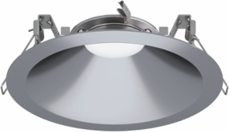 8-inch Round Reflector, Wide Shallow, Specular Clear