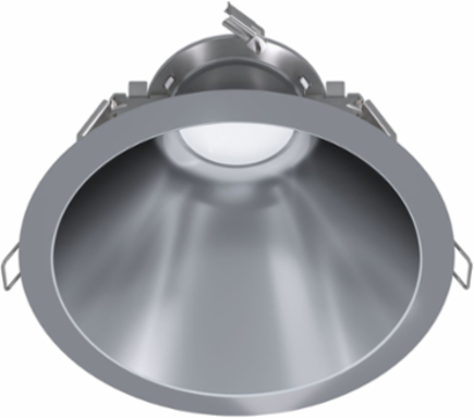 8-inch Round Reflector, Medium Distribution, Specular Clear