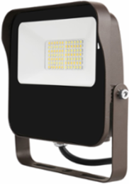 LSF Floodlight, Slipfitter and Trunnion, Selectable CCT: 3000K/4000K/5000K, Selectable Lumens: 5000-6500-8000-10,000, 65W, 70 CRI, 120-347V, 50-60 Hz, Dusk-to-Dawn via Button-type photocontrol