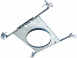 6 inch round mounting frame with drywall collar.