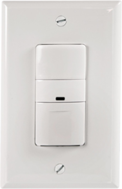 PIR Wall Switch Sensor 120/277V with Manual/Auto On, White