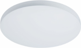 18" Round Surface Mount LED Downlight, Lumen Selectable until 2500, 90+ CRI, Field Selectable until 5000K, Matte White, Phases Cut LE/TE 5%.