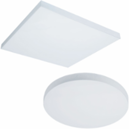 6" Round Surface Mount LED Downlight, Lumen Selectable 750/900/1200 lm, 90 plus CRI, Field Selectable CCT: Dim-to-Warm 2700/3000/3500/4000/5000K, Matte White, Phase Cut LE/TE 5 percent, 120V.