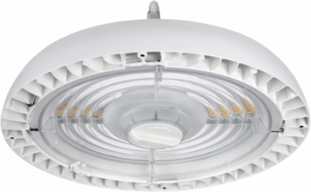 LED Round High Bay, 5 Color Selectable CCT 3000/3500/4000/5000/6500K, Selectable Lumen/Power, 120-347V