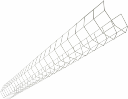 4 Foot White Wire Guard for SSF Series, 48 Inch Length, 5.5 Inch Width