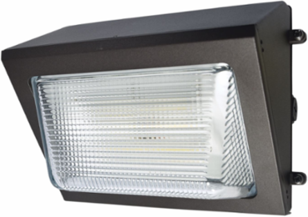 Small LED Wall Pack, Selectable Lumens: 4,300-8,100 / 30-60W, Selectable CCT: 3000, 3500, 4000, 5OOO, 6500K / 8OCRI, 120-347V, 50/60Hz, Selectable Dusk-to-Dawn via Button-type photocontrol