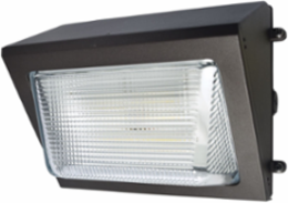 Small LED Wall Pack, Selectable Lumens: 4,300-8,100 / 30-60W, Selectable CCT: 3000, 3500, 4000, 5OOO, 6500K / 8OCRI, 120-347V, 50/60Hz, Selectable Dusk-to-Dawn via Button-type photocontrol