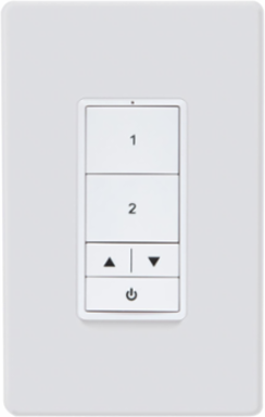 WaveLinx Lite Wallstation, 3 Button Raise / Lower, White.