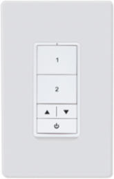 WaveLinx Lite Wallstation, 3 Button Raise / Lower, White.