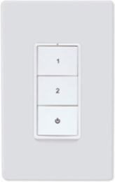 WaveLinx Lite Wallstation, 3 Button, White.