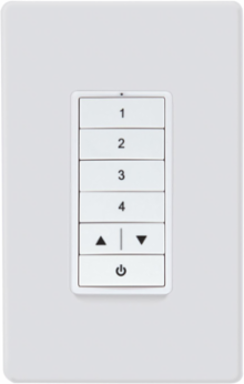 WaveLinx Lite Wallstation, 5 Button Raise / Lower, White.
